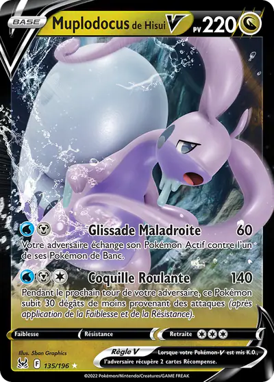 Image de la carte Pokemon Muplodocus de Hisui V 135/196