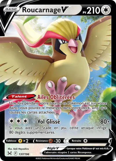 Image de la carte Pokemon Roucarnage V 137/196