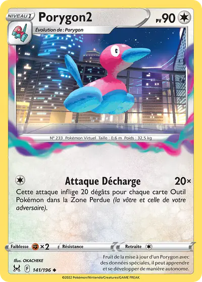 Image de la carte Pokemon Porygon2 141/196