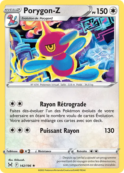 Image de la carte Pokemon Porygon-Z 142/196