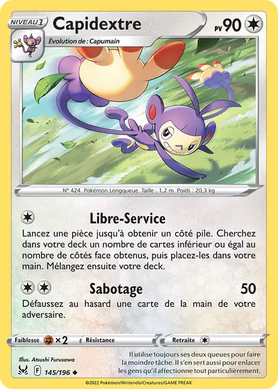 Image de la carte Pokemon Capidextre 145/196