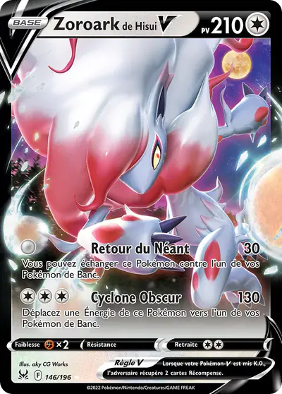 Image de la carte Pokemon Zoroark de Hisui V 146/196