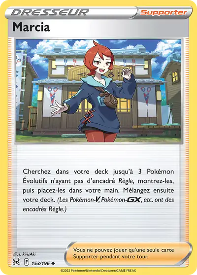 Image de la carte Pokemon Marcia 153/196