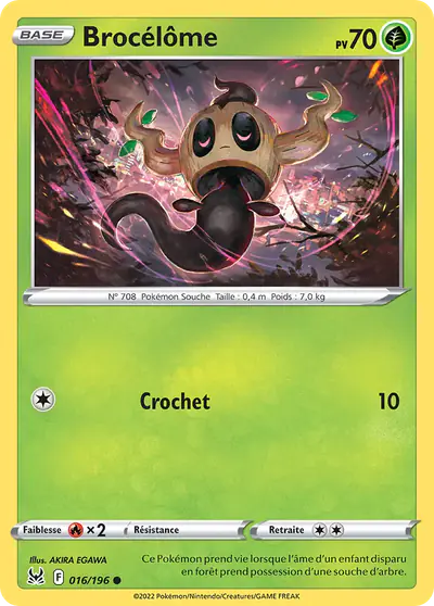 Image de la carte Pokemon Brocélôme 016/196