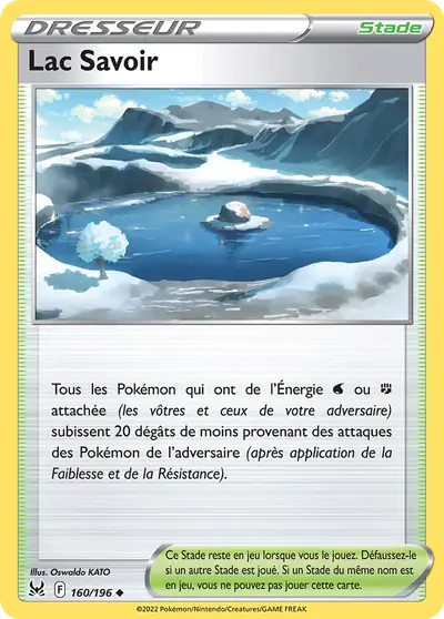 Image de la carte Pokemon Lac Savoir 160/196