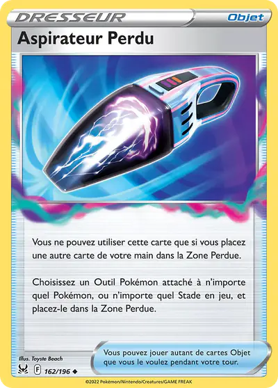 Image de la carte Pokemon Aspirateur Perdu 162/196