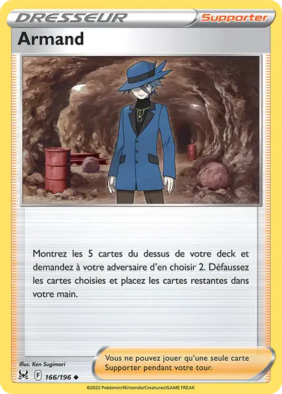 Image de la carte Pokemon Armand 166/196