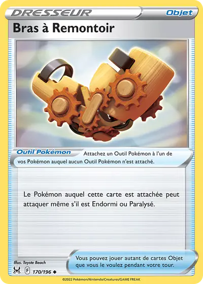 Image de la carte Pokemon Bras à Remontoir 170/196