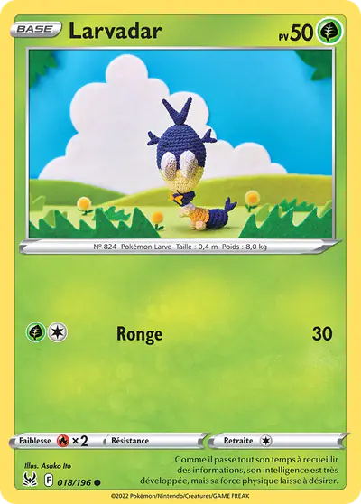 Image de la carte Pokemon Larvadar 018/196