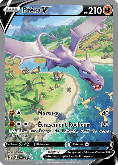 Image de la carte Pokemon Ptéra V 180/196