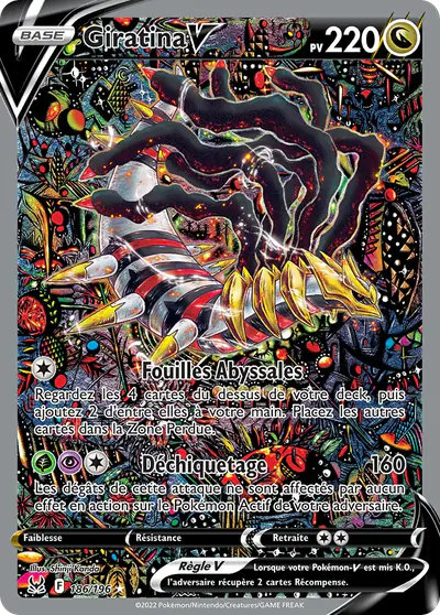 Image de la carte Pokemon Giratina V 186/196