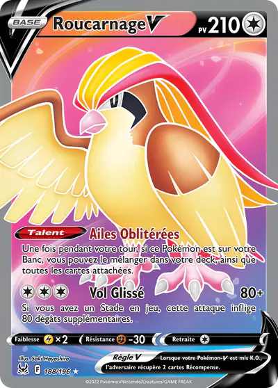 Image de la carte Pokemon Roucarnage V 188/196