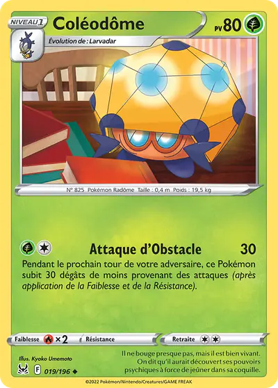 Image de la carte Pokemon Coléodôme 019/196