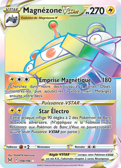 Image de la carte Pokemon Magnézone VSTAR 198/196