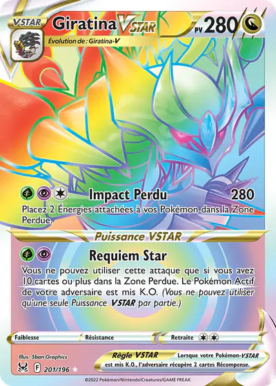 Image de la carte Pokemon Giratina VSTAR 201/196