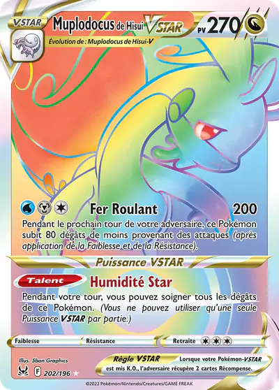 Image de la carte Pokemon Muplodocus de Hisui VSTAR 202/196