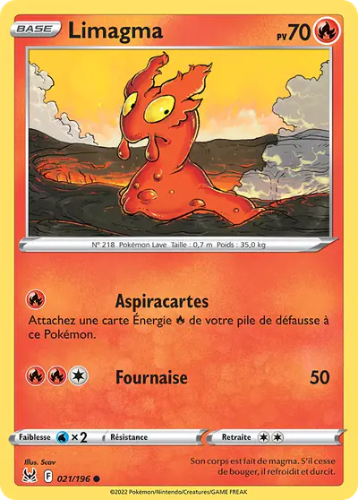 Image de la carte Pokemon Limagma 021/196