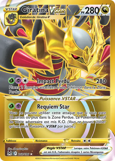 Image de la carte Pokemon Giratina VSTAR 212/196