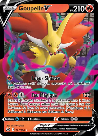 Image de la carte Pokemon Goupelin V 027/196