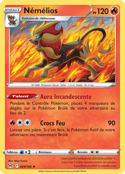 Image de la carte Pokemon Némélios 029/196