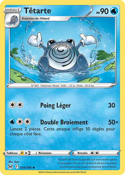Image de la carte Pokemon Têtarte 031/196
