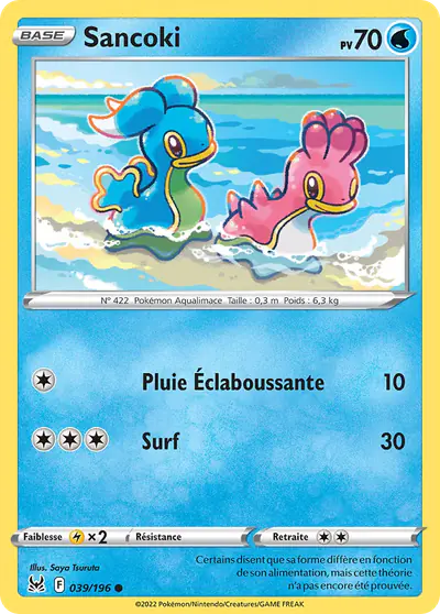 Image de la carte Pokemon Sancoki 039/196