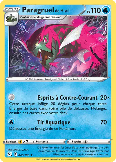 Image de la carte Pokemon Paragruel de Hisui 045/196