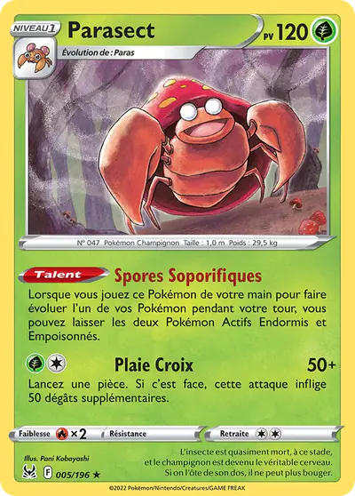 Image de la carte Pokemon Parasect 005/196