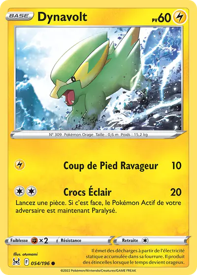 Image de la carte Pokemon Dynavolt 054/196