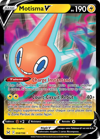Image de la carte Pokemon Motisma V 058/196