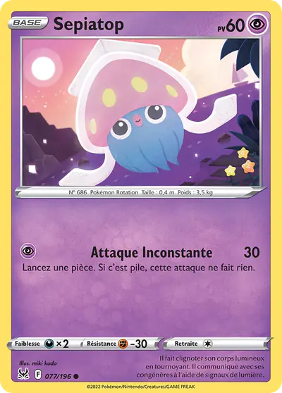 Image de la carte Pokemon Sepiatop 077/196