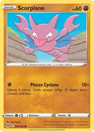 Image de la carte Pokemon Scorplane 095/196
