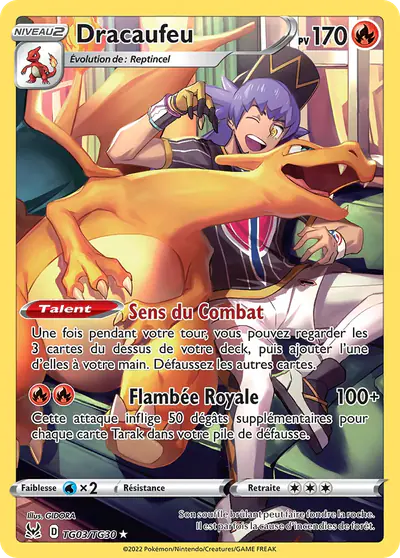 Image de la carte Pokemon Dracaufeu TG03/196
