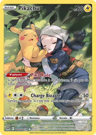 Image de la carte Pokemon Pikachu TG05/196