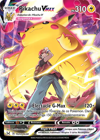 Image de la carte Pokemon Pikachu VMAX TG17/196