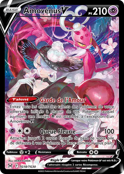 Image de la carte Pokemon Amovénus V TG18/196