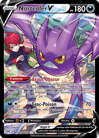 Image de la carte Pokemon Nostenfer V TG20/196