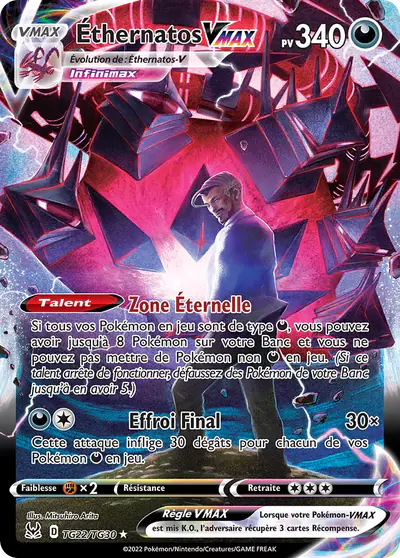 Image de la carte Pokemon Éthernatos VMAX TG22/196