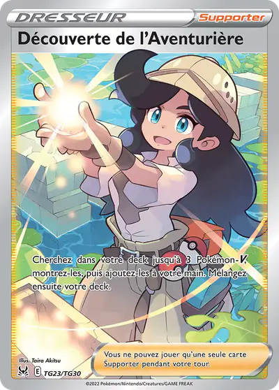 Image de la carte Pokemon Découverte de l'Aventurière TG23/196