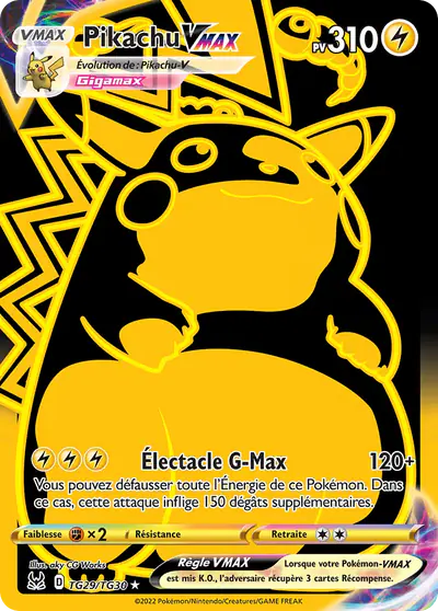 Image de la carte Pokemon Pikachu VMAX TG29/196