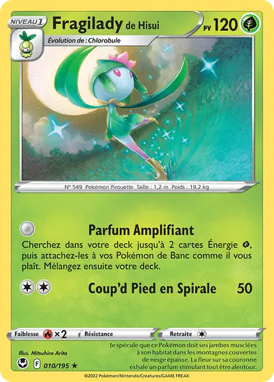 Image de la carte Pokemon Fragilady de Hisui 010/195