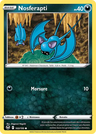 Image de la carte Pokemon Nosferapti 103/195