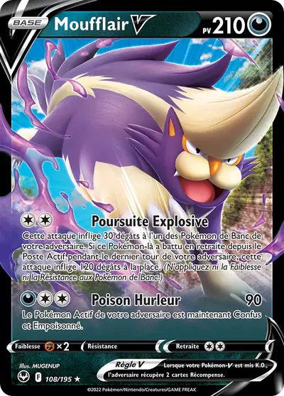 Image de la carte Pokemon Moufflair V 108/195
