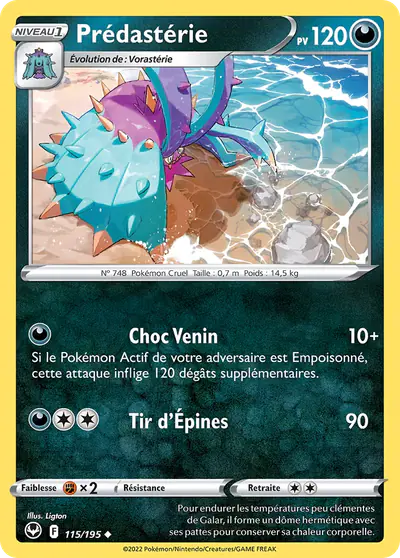 Image de la carte Pokemon Prédastérie 115/195