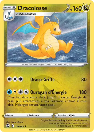 Image de la carte Pokemon Dracolosse 131/195