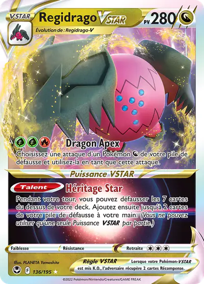 Image de la carte Pokemon Regidrago VSTAR 136/195