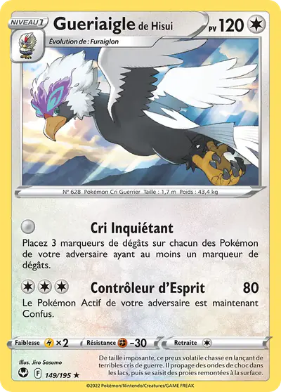 Image de la carte Pokemon Gueriaigle de Hisui 149/195
