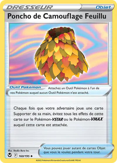 Image de la carte Pokemon Poncho de Camouflage Feuillu 160/195