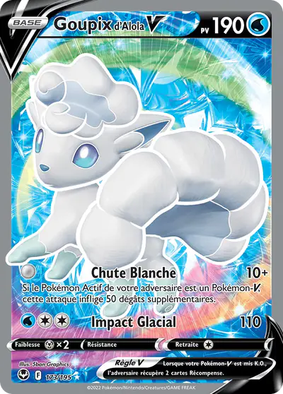Image de la carte Pokemon Goupix d'Alola V 173/195
