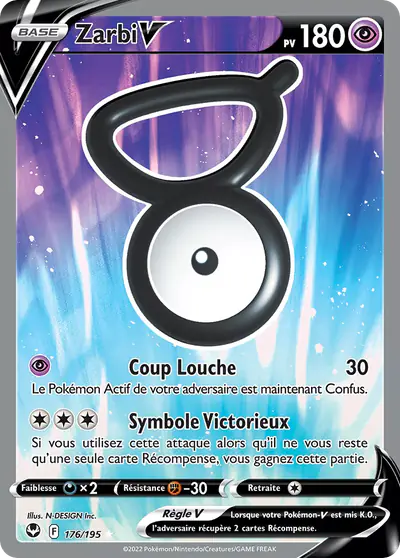 Image de la carte Pokemon Zarbi V 176/195